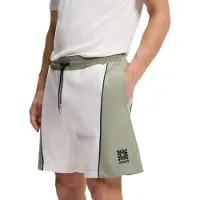 HUGO Cotton-blend shorts with embroidered logo artwork