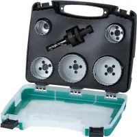 Wolfcraft 5422000 Hålsågset 6 delar 25 mm, 35 mm, 43 mm, 54 mm, 83 mm 1 set