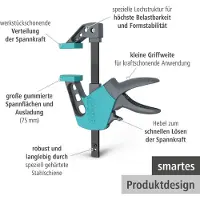 Wolfcraft EHZ Easy 75-500 - Enhandstving 3023000 Spännvidd (max.):500 mm Gapdjup:75 mm