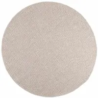 vidaXL Områdesmattor Rund FARO Kräm Ø 120 CM Polyester