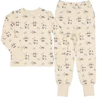 Geggamoja Pyjamas tvådelad Bambu Panda Beige - 86/92
