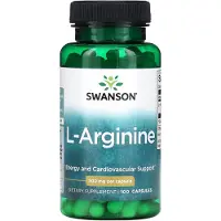 Swanson Health , L-Arginin, 500 mg, 100 Kapslar