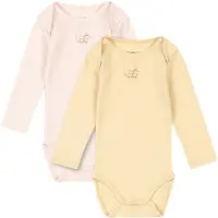 Fanga Fontana Bodies l/ä - Bello - 2-pack - Banana Crepe/kreolsk - - 1 år (80) - Body L/Ä