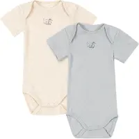 Fanga Fontana Bodies k/ä - Bello - 2-pack - Smörkräm/Pearl Blå - - 68 - Body K/Ä
