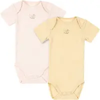 Fanga Fontana Bodies k/ä - Bello - 2-pack - Banana Crepe/kreolsk - - 74 - Body K/Ä