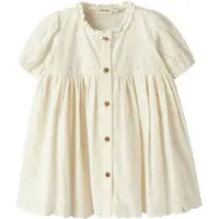 Lil´ Atelier Lil' Atelier Klänning - NmfFlores - Coconut Mjölk - - 6 år (116) - Klänning