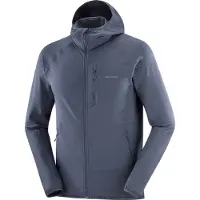 Salomon Men's Essential Lightwarm Hoodie Blue Nights