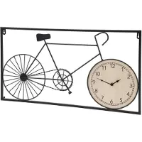 Koopman väggdekoration i metall, retrocykel och klocka, 60 x 32 x 5 cm