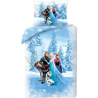 MCU Disney Frost sängkläder med Elsa, Anna, Kristoff, Olaf & Sven