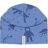 Geggamoja Mössa Bambu fleecefodrad Astronaut Blå - XXS 6-12 m