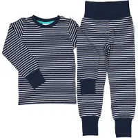 Geggamoja Pyjamas tvådelad Navy/Beige - 74/80