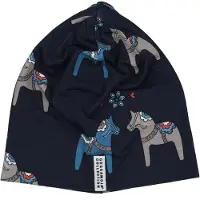 Geggamoja Mössa Bambu Dalahäst Navy - XXS 6-12 m