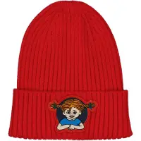 Geggamoja Stickad Mössa Pippi Långstrump Röd - 48/50 (9m-2 y)