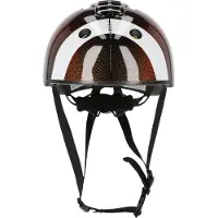 Crazy Safety Cykelhjälm m. Ljus - Fotboll - Brun - - 49-55 cm - Cykelhjälm