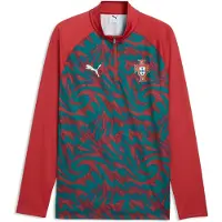 Puma Portugal Träningströja Pre Match 1/4 Blixtlås VM 2026 - Club Red/Grön - , storlek Medium