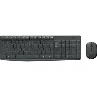 Logitech MK235 - Sats med tangentbord och mus - trådlös - 2.4 GHz - hela norden