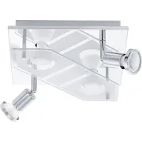 Eglo LED taklampa Cabo-C, dimbar, Förkromad / silver, Vardagsrum / matsal, Metall, Modern, LED-taklampa