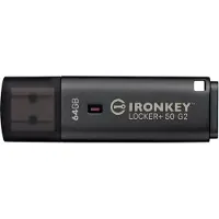 Kingston IronKey USB-minne 64 GB Svart IKLP50G2/64GB USB-A
