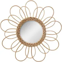 Atmosphera flätat spegel med blomma 38 cm