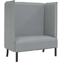 vidaXL Soffa med Högt Ryggstöd Grå 109 x 56 x 121 cm tyg