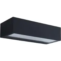 LEDS-C4 LED utomhus vägglampa Nemesis, Svart, Aluminium / grå / zink, Modern, LED-vägglampa utomhus