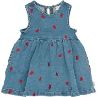Petit Piao Klänning - PpEva - Light Blue Denim m. Hjärtan - - 5 år (110) - Klänning