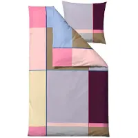 Södahl Påslakanset 140x220 cm - 100% bomullssatin - Colour Block - Lila