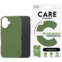 PanzerGlass CARE by - Baksidesskydd för mobiltelefon - återvunnen plast - pikanter grön - för Apple iPhone 16