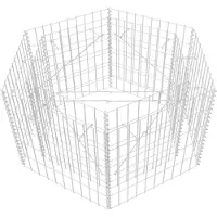 vidaXL Hexagonal planteringsgabion upphöjd 100x90x50 cm