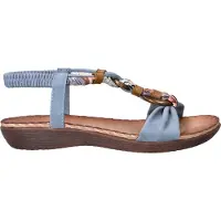 Rieker Remsandal beige / duvblå / brun