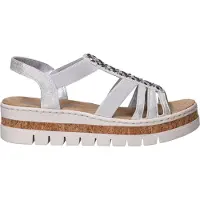 Rieker Sandal mörkbrun / silver