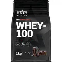 Star Nutrition Whey-100, 1 kg, Double Rich Chocolate
