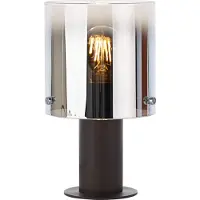 Brilliant Bordslampa Beth, Aluminium / grå / zink, Vardagsrum / matsal, Glas, Modern, Bordslampa