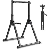 Vevor Pull-up-stång, bärbar pull-up-station med kapacitet 150 kg, fristående pull-up-stänger med triangulär struktur och kraftigt stålrör, 9 nivåer höjdjustering, gravitationsträning för armar och ryg