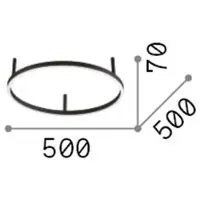 Ideal Lux LED taklampa Oracle Slim, Vitt / opal, Vardagsrum / matsal, Aluminium / grå / zink, Modern, LED-taklampa
