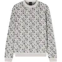 Armani Exchange för män. XM002441AF22252F1145 Premium-jumper vit (L), Casual, Bomull, Lång ärm