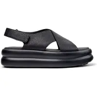 Camper för kvinnor. K201931-001 Lädersandaler Pelotas Flota Up svart (38), Hud, 1 till 3 cm, Kardborreband, Casual