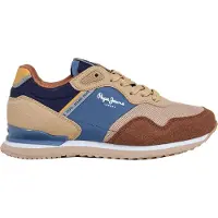 Pepe Jeans för pojkar. PBS400012 Träningsskor London Sight brun (32), Karta, Nyckelband, Casual, barnmode