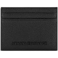 Armani Exchange för män. XM000169AF19929UC001 Kompakt korthållare svart, orange (OSFA), Casual, Klassisk, Polyester