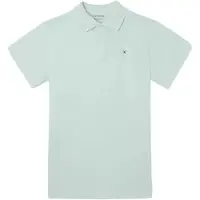 Silbon för män. S261011002098 Klassisk enfärgad ljusblå polotröja (L), Casual, Bomull, Kort ärm