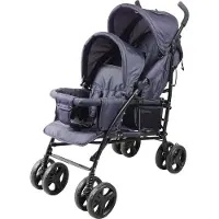 Big Buy Cooking Navy Blue Dubbel Barnvagn för Bebisar