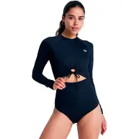 Roxy Beach Essential Långärmad Shorty Med Dragkedja Bak För Dam