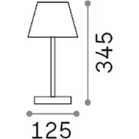 Ideal Lux Lolita LED-terrasslampa, batteri vit Lolita, dimbar, Vitt / opal, Metall