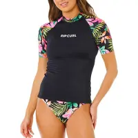 Rip Curl - T-shirts dam - Molokai SS Floral Insert Black för Unisex - Storlek L - Svart