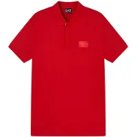 EA7 för män. 7M001360_AF13862 Polo Lux Identity röd (XL), Casual, Lino, Kort ärm