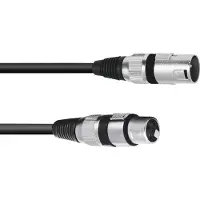 Omnitronic 3022075B XLR-anslutningskabel 0,20 m svart (3022075B) [1x XLR hane 3-pol - 1x XLR hona 3-pol]
