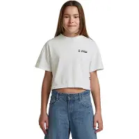 G-Star Girls Cropped Relaxed T-Shirt - White - girls