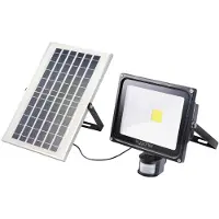 Sygonix SY-5461112 Solcells-spotlight med rörelsedetektor 50 W Ljusfärg: Neutralvit