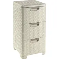 Curver REGAL med 3 lådor 3x14L / kräm
