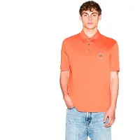 Armani Exchange för män. XM002209AF10364U3040 Casual polotröja i orange oxid (XXL), Bomull, Klassisk, Kort ärm